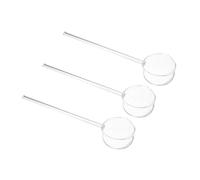 CTIRCHIU Louches à Punch avec Long Manche et Bec Verseur Incliné Lot de 3 en Verre Transparent Résistant Chaleur pour Servir Soupes et Boissons lors de Fêtes Professionnelles Domicile
