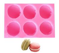 CTIRCHIU Moule à Macarons en Silicone 6 Cavités Facile à Nettoyer et Utiliser pour Pâtisserie DIY et Décoration de Gâteaux de Macaron