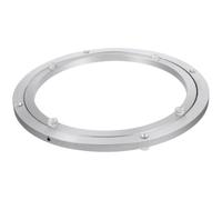 CTIRCHIU Plateau Tournant en Alliage D'aluminium, Accessoire de Table Rond Argenté, Rotation à 360°, sans Bavure, pour Table à Manger en Bois, Verre ou Marbre, Usage Restaurant et Salle