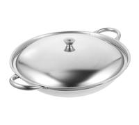 CTIRCHIU Sauteuse Inox avec Couvercle Double Poignée pour Alcool Anti-débordement et Fond Plat Résistant