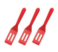 CTIRCHIU Spatules en Silicone Antiadhésives 3pcs Cuisine Maison, Mini Pelles à Biscuits Rouge Protection Cuisson et Isolation Thermique
