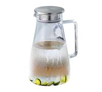 CTIRCHIU Théière en Verre Résistant la Chaleur Grosse Capacité 1,5l Couvercle Inox Épais Anti- pour Infusions et Boissons Chaudes