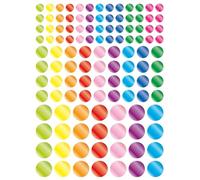 CTOP Gommettes Rondes Couleurs métallisées diam. Assortis - 348 pièces