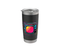 CTR TV Synthwave Look à l'ancienne Gobelet isotherme en acier inoxydable double paroi