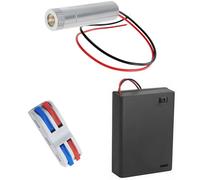 CTRICALVER 1 pcs 520nm 3-5V Module de Diode Laser, Distance Focale Réglable, avec Lentille en Piastique + 1pcs 4.5V AA Batterie Boite + 1pcs Bornier (Forme de la source lumineuse:croix)