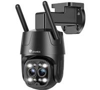 Ctronics 2.5K 4MP Caméra Surveillance WiFi Exterieure Double Objectif, 2,4GHz/5GHz WiFi IP Caméra avec Suivi Auto du Zoom Détection Humaine 6X Zoom Hybride Vision Nocturne Couleur Audio Bidirectionnel