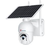 Ctronics 2.5K 4MP Caméra Surveillance WiFi Solaire Extérieur sans Fil PTZ Caméra IP sur Batterie Rechargeable 2560x1440P Vision Nocturne Couleur Détection Humaine PIR Audio Bidirectionnel IP66 G