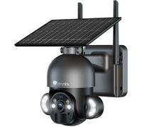 Ctronics 2.5K 4MP Caméra Surveillance WiFi Solaire Extérieur sans Fil PTZ Caméra IP sur Batterie Rechargeable Vision Nocturne Couleur Détection Humaine PIR Audio Bidirectionnel Slot Carte SD IP66 G
