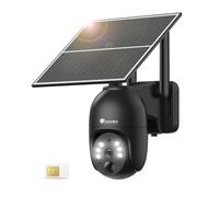 Ctronics 2K 4G LTE Camera Surveillance Solaire Extérieure sans Fil,Cloud