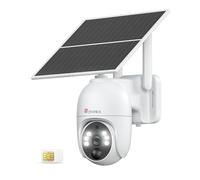 Ctronics 2K 4G LTE Camera Surveillance Solaire Extérieure sans Fil,Cloud,