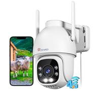 Ctronics 3G/4G LTE Caméra de Surveillance Extérieure avec Carte Sim, 360° PTZ IP Caméra 4G Détection Humaine Suivi Auto Vision Nocturne Couleur 30M Audio Bidirectionnel IP66