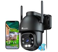 Ctronics 3G/4G LTE Caméra de Surveillance Extérieure avec Carte Sim, 360° PTZ IP Caméra 4G Détection Humaine Suivi Auto Vision Nocturne Couleur 30M Audio Bidirectionnel PC