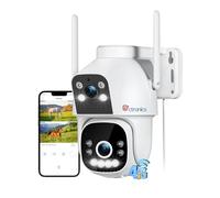 Ctronics 4G LTE Caméra de Surveillance Exterieur【Lien à Double Objectif】 IP Camera Carte Sim avec Détection Humain, Vision Nocturne Couleur, Audio Bidirectionnel, PTZ/Alarm/PC/24 * 7/IP66