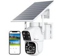 Ctronics 4G LTE Caméra de Surveillance Extérieur Sans Fil 2 Objectif, 15600mAh Batterie, 8W Solaire, Carte SIM, Couleur Nuit 30M, PIR G