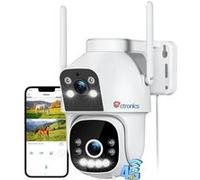 4G LTE Caméra de Surveillance Extérieure à Double Objectif, Carte SIM, Détection Humaine, Suivi Auto, Vision Nocturne, Audio Bidirectionnel, PTZ