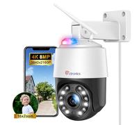 Ctronics 4K 8MP 16X Zoom Optique Caméra Surveillance WiFi Extérieure avec Auto Balayage/Suivi/Zoom, 2.4/5Ghz WiFi IP PTZ Camera Détection Humains/Véhicules/Animaux, 60M Vision de Nuit, TF/Cloud, IP66