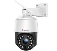 Ctronics 4K 8MP 5X Zoom Optique Caméra Surveillance WiFi Extérieure, Caméra IP WiFi 2,4/5 GHz Détection Humain/Véhicule/Animaux Suivi Auto Vision Nocturne Couleur 50m Audio Bidirectionnel Métal/Cloud