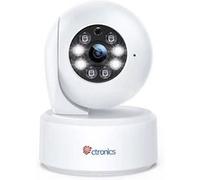 Ctronics 4K 8MP Caméra Surveillance Intérieure Wi-Fi 2,4/5GHz, Suivi Automatique, Détection Intelligente de Personnes/Animaux, PTZ 360° Stockage Cloud Carte TF G