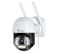 Ctronics 4K 8MP Caméra Surveillance WiFi Extérieure PTZ, 2.4/5Ghz WiFi, Détection Humaine/Véhicule/Animal, Suivi Automatique, Cloud, 355° 90°, Vision Nocturne Couleur, Audio Bidirectionnel