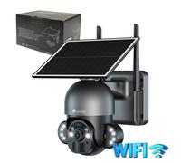 Ctronics 4MP Caméra Surveillance WiFi Solaire Extérieur sans Fil PTZ Batterie 10000mAh Vision Nocturne Couleur Détection Humaine PIR