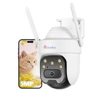 Ctronics 5MP Caméra Surveillance WiFi Exterieure, PTZ Camera IP Exterieur WiFi 2,4/5GHz avec AI Détection Suivi Auto, Nocturne Couleur 30M, Audio Bidirectionnel, 128GB TF/Cloud/FTP/NVR