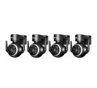 Ctronics Caméra de Surveillance WiFi Extérieure avec Suivi Automatique, 2K 3MP Lot de 4, Vision Nocturne Couleur 30 m, Spot LED & Sirène, Accès PC/Mobile, FTP/NAS/Cloud, Mur/Plafond, IP66