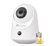 Ctronics caméra sans Fil 2K alimentée par Batterie, caméra Surveillance WiFi extérieure, Double Bande 2,4/5GHz, Vision Nuit 20m, PIR, Audio bidirectionnel, Stockage 128Go/cloud, Compatible PC/App
