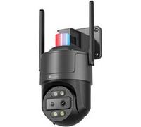 Ctronics Caméra Surveillance Extérieure 4G LTE 2.5K Double Objectif PTZ, Zoom Hybride 10X, Suivi Auto, Vision Nocturne Couleur 30m, IP66, Noir