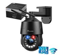 Ctronics Caméra Surveillance WiFi 5MP PTZ - Zoom Optique 10×, Vision Nocturne IR 100 m + Couleur 50 m, Détection Humaine, Suivi