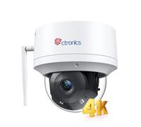 Ctronics Caméra Surveillance WiFi Extérieure 4K Dôme PTZ,64GB Card Incluida | WiFi 2.4/5GHz,Détection Humain/Véhicule/Animaux,Suivi Auto,UHD IR Vision Nocturne,FTP/Cloud/256GB TF,8 Préréglages,IP66,Metal