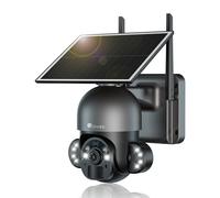 Ctronics Camera Surveillance WiFi Exterieure sans Fil 3K 5MP, Caméras de Surveillance Solaire 6W, Détection PIR et Humaine, 10 Projecteurs LED&Vision Nocturne en Couleur, FTP, Compatible PC/Téléphone