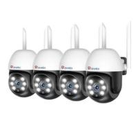 Ctronics Kit Caméra Surveillance WiFi Exterieure 360° PTZ, Lot de 4 Caméras IP avec Suivi Auto Détection Humaine G