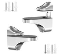 Ctyjia 2 Pièces Supports de Serrage en Verre, Support de Verre Réglable, Support de Cloison en Verre, Support Etagere Verre en Alliage de Zinc, pour Verre de 3 à 18 mm