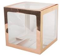 cube carton rigide personnalisable 30cm or rose - artifetes 91509 Rose G