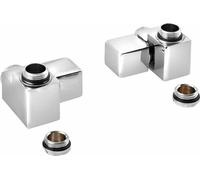 CUBE COMBI Vanne de raccordement manuelle, carrée, droite, chrome