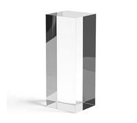 Cube d'affichage à colonne carrée en acrylique transparent 80 × mm | Bloc de haute transparence for ornements, vitrine d'exposition, artisanat, bricolage, utilisation d'architecture modèle(80x80x90mm)