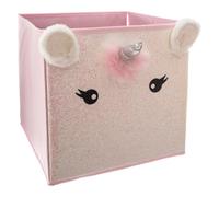 Atmosphera Bac de rangement Licorne rose 29 x 29 cm