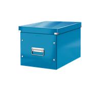 Cube de rangement en Carton avec couvercle Grand Format L - Bleu