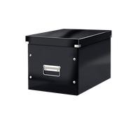 Cube de rangement en Carton avec couvercle Grand Format L - Noir