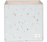 Cube de rangement en tissu recyclé Terrazzo vert