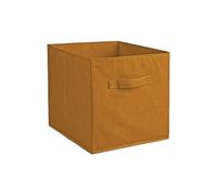 - Cube de rangement pliable en tissu avec poignée - 30 x 30 x 30 cm - Ambre