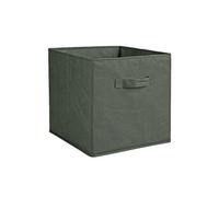 - Cube de rangement pliable en tissu avec poignée - 30 x 30 x 30 cm - Romarin