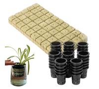 Cube en laine de roche - 2,5 x 2,5 cm - Bloc de culture respirant - Accessoires d'élevage sans terre - Cubes de robustes - Pour légumes, rebord de fenêtre, balcon, terrasse, jardin, serre