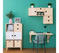 Cube En Pin Massif Bois Clair TU