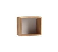 Cube étagère coloris Beige/chêne Mauvella - Longueur 50,5 x Hauteur 38 x Profondeur 28 cm - -