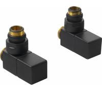CUBE Garniture de raccordement, forme d'angle, noir mat
