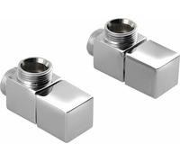 CUBE Vanne de raccordement manuelle, carrée, chrome