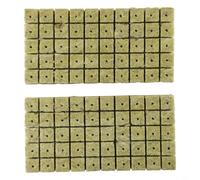 Cubes de Culture Stériles 100 Pcs en pour laine de Roche Cubes(100pcs) | Fibres de roche volcanique, structure aérée, pour idéal pour l'enracinement, 50 unités, vert naturel