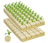 Cubes de laine de roche, cubes de culture hydroponique, substrat de culture sans sol pour la croissance des plantes (40 x 40 x 40 mm)