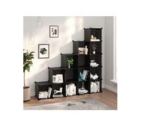 Cubes de rangement 15 pcs Noir PP